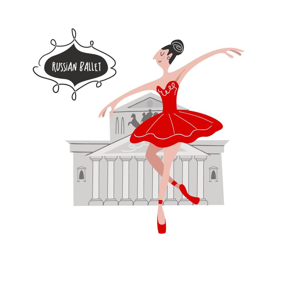 Russisch ballet. vectorillustratie. vector