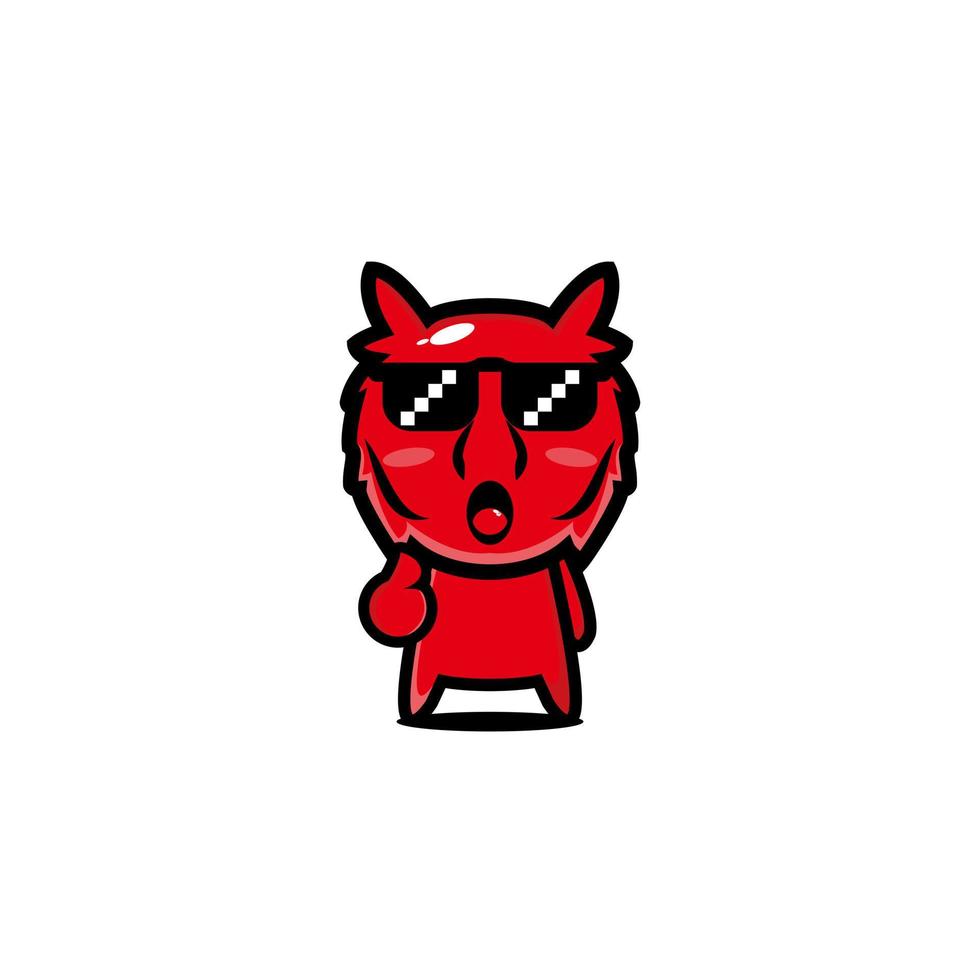 rode duivel karakter cartoon vector design