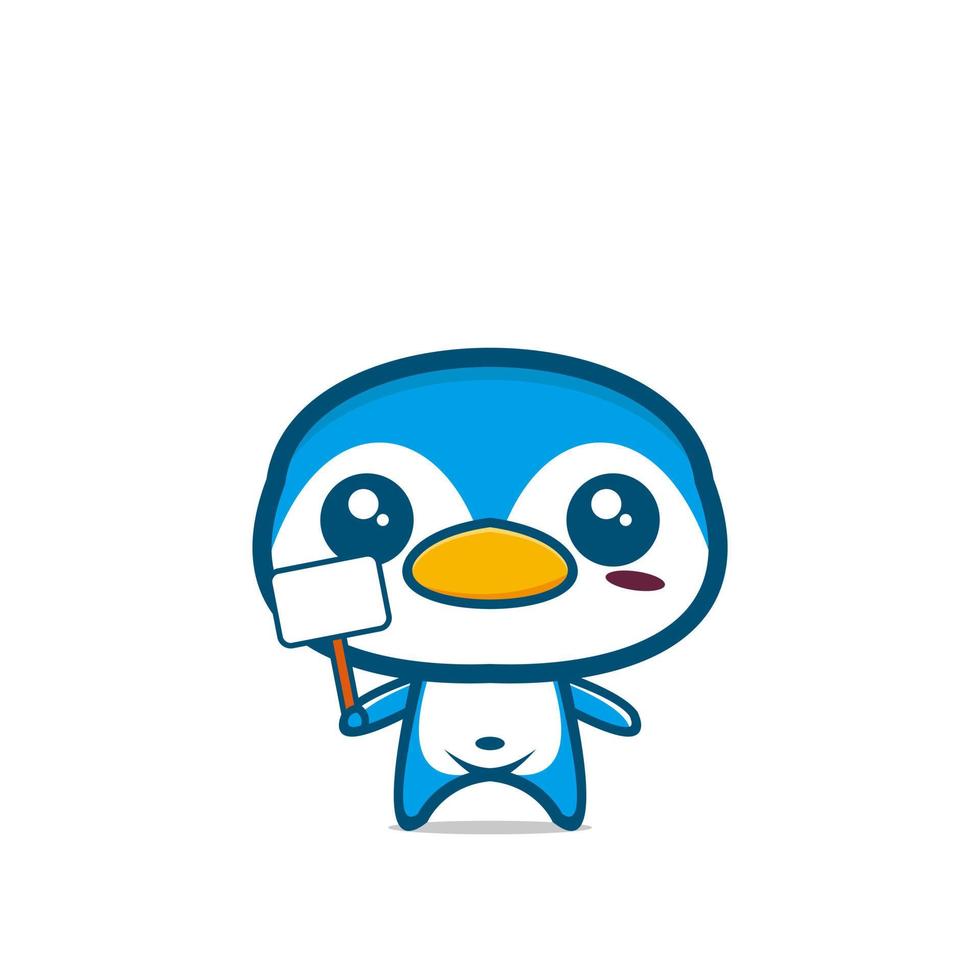 schattige cartoon pinguïn ontwerp mascotte karakter vector