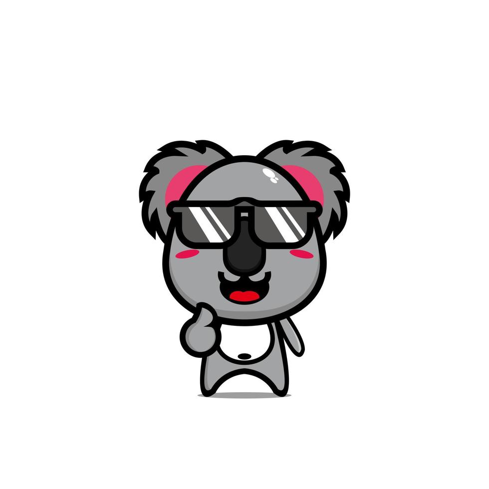 schattige koala cartoon karakter ontwerp mascotte vector