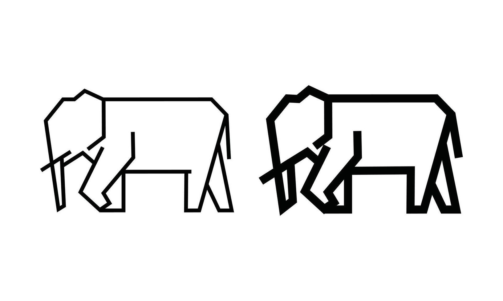 olifant lijn kunst vectorillustratie vector