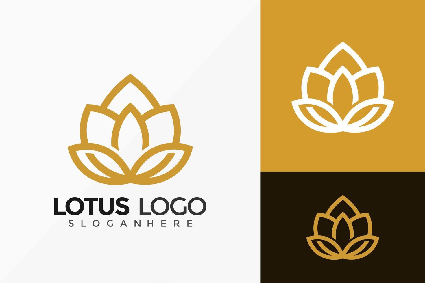 bloem lotus logo ontwerp, elegante moderne logo's ontwerpen vector illustratie sjabloon