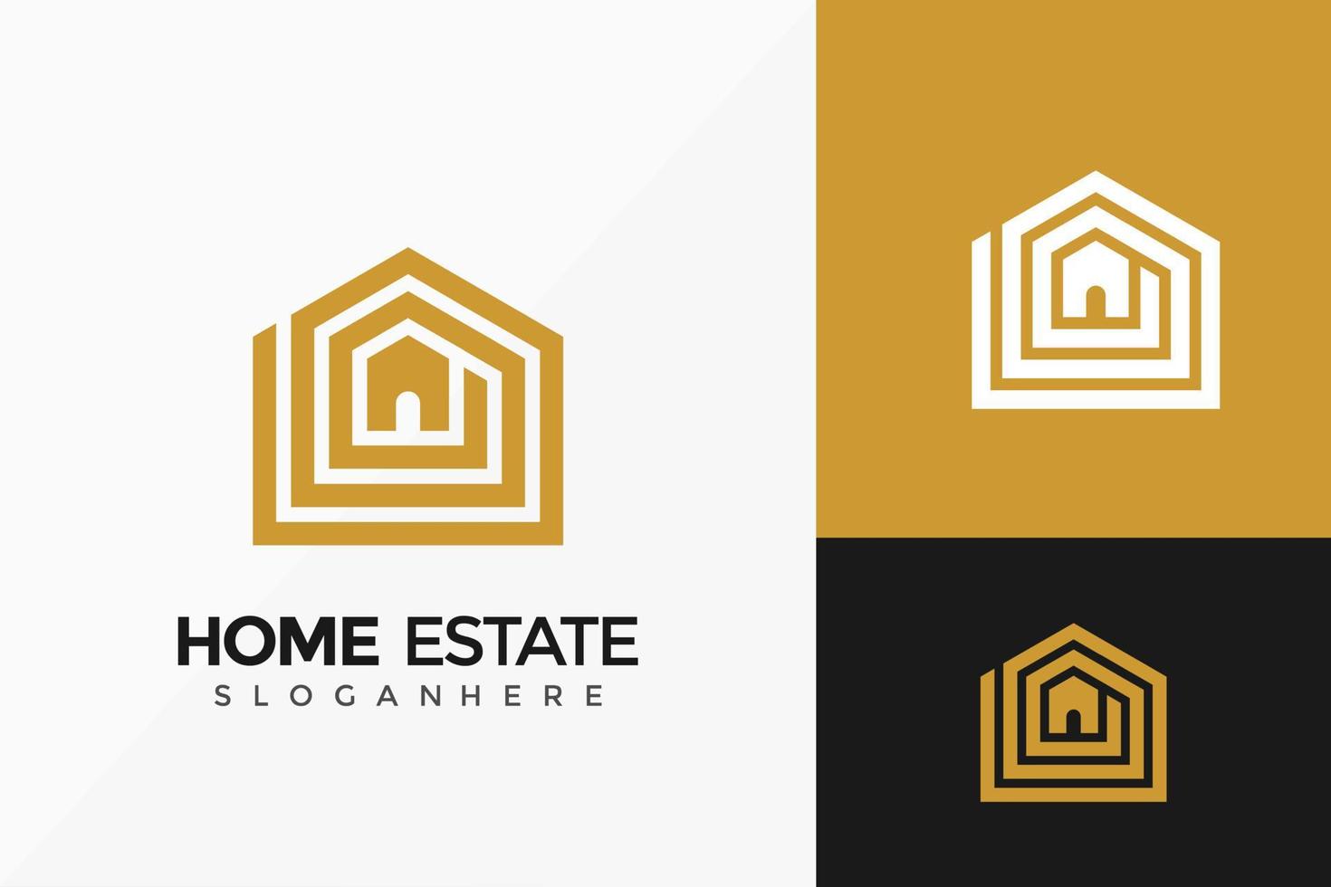 huis landgoed logo ontwerp, moderne bedrijfslogo's ontwerpen vector illustratie sjabloon