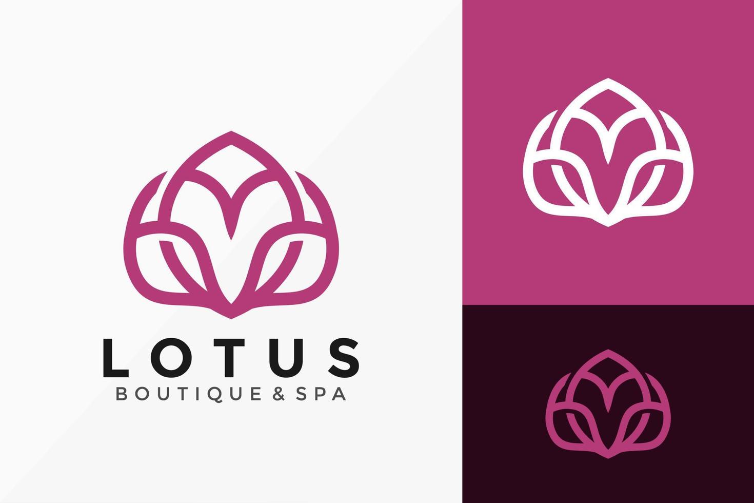 abstracte lotusblad pictogram vector embleemontwerp. luxe, eenvoudig, minimaal en elegant logo-ontwerpsjabloon voor vectorillustratie