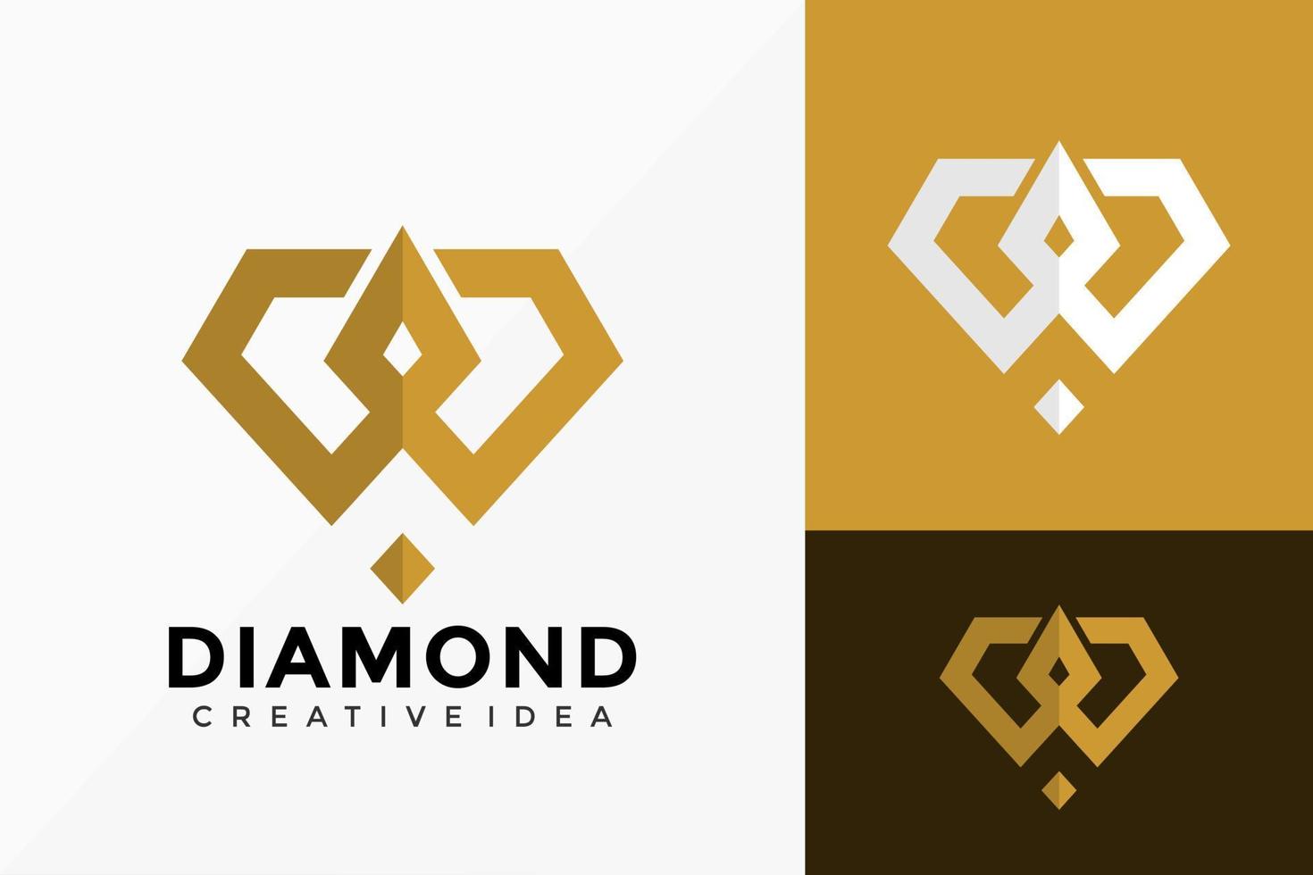 letter w diamant logo vector ontwerp. abstract embleem, ontwerpen concept, logo's, logo element voor sjabloon.