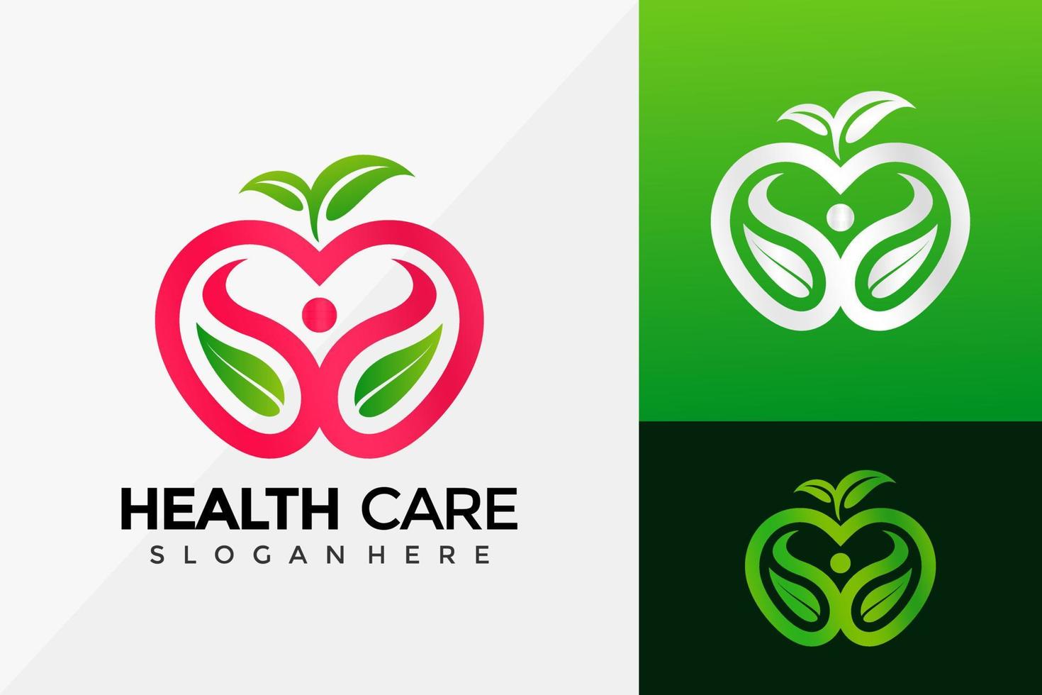 natuur gezondheidszorg logo ontwerp, merk identiteit logo's ontwerpen vector illustratie sjabloon