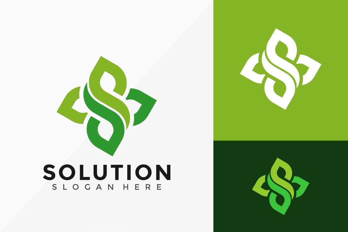 letter s natuur blad oplossing logo vector ontwerp. abstract embleem, ontwerpen concept, logo's, logo element voor sjabloon.