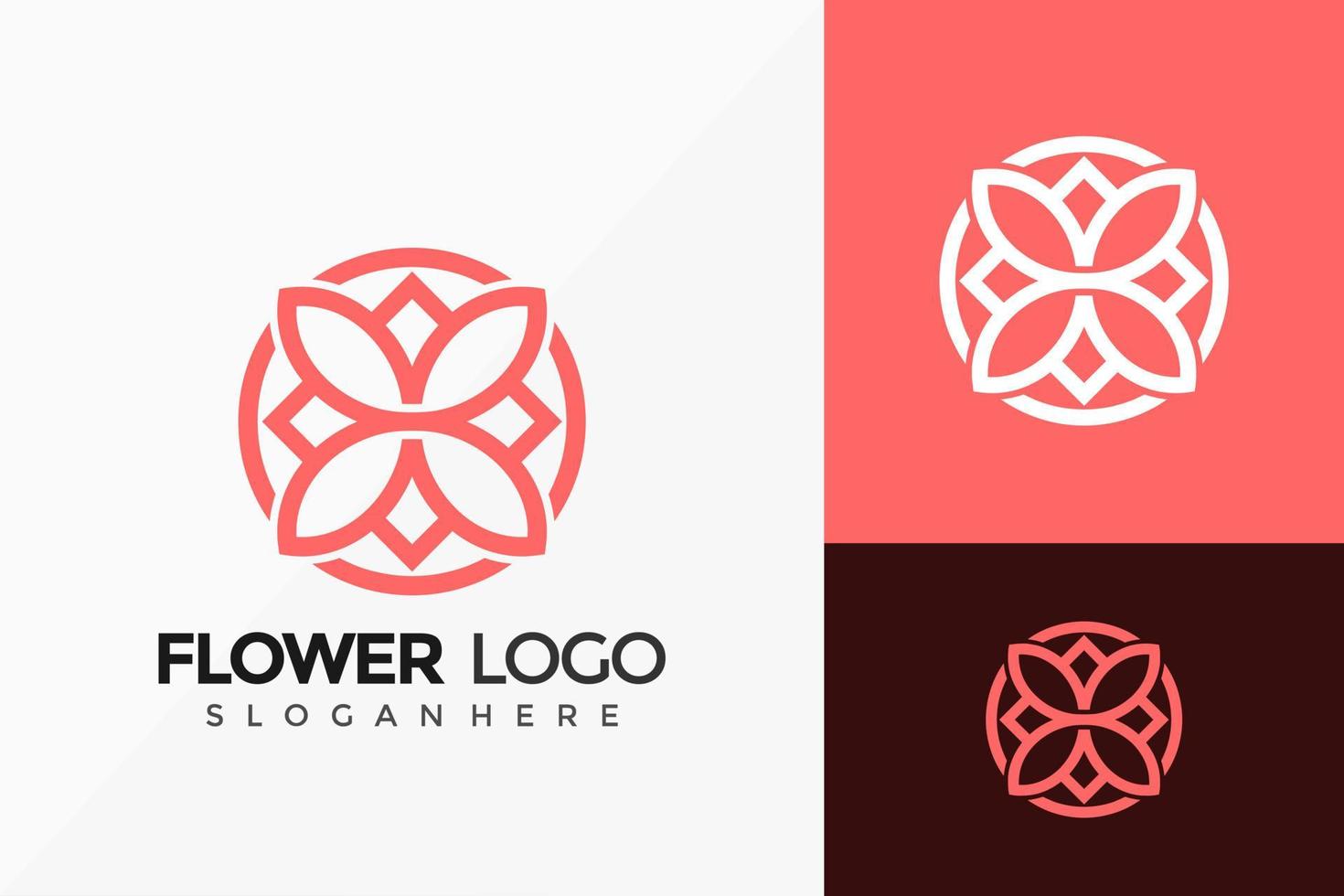 schoonheid bloem logo ontwerp. moderne idee logo's ontwerpen vector illustratie sjabloon