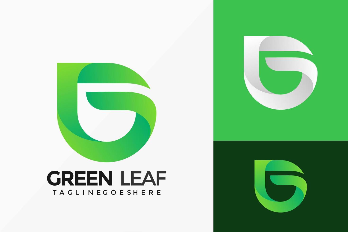 eerste letter g groen blad vector embleemontwerp. abstract embleem, ontwerpen concept, logo's, logo element voor sjabloon.