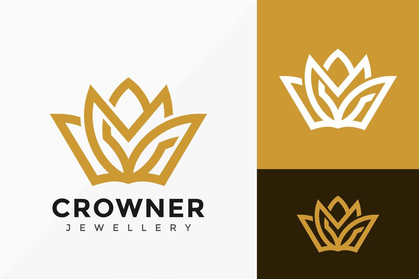 luxe kroonjuwelen embleemontwerp vector. abstract embleem, ontwerpen concept, logo's, logo element voor sjabloon. vector