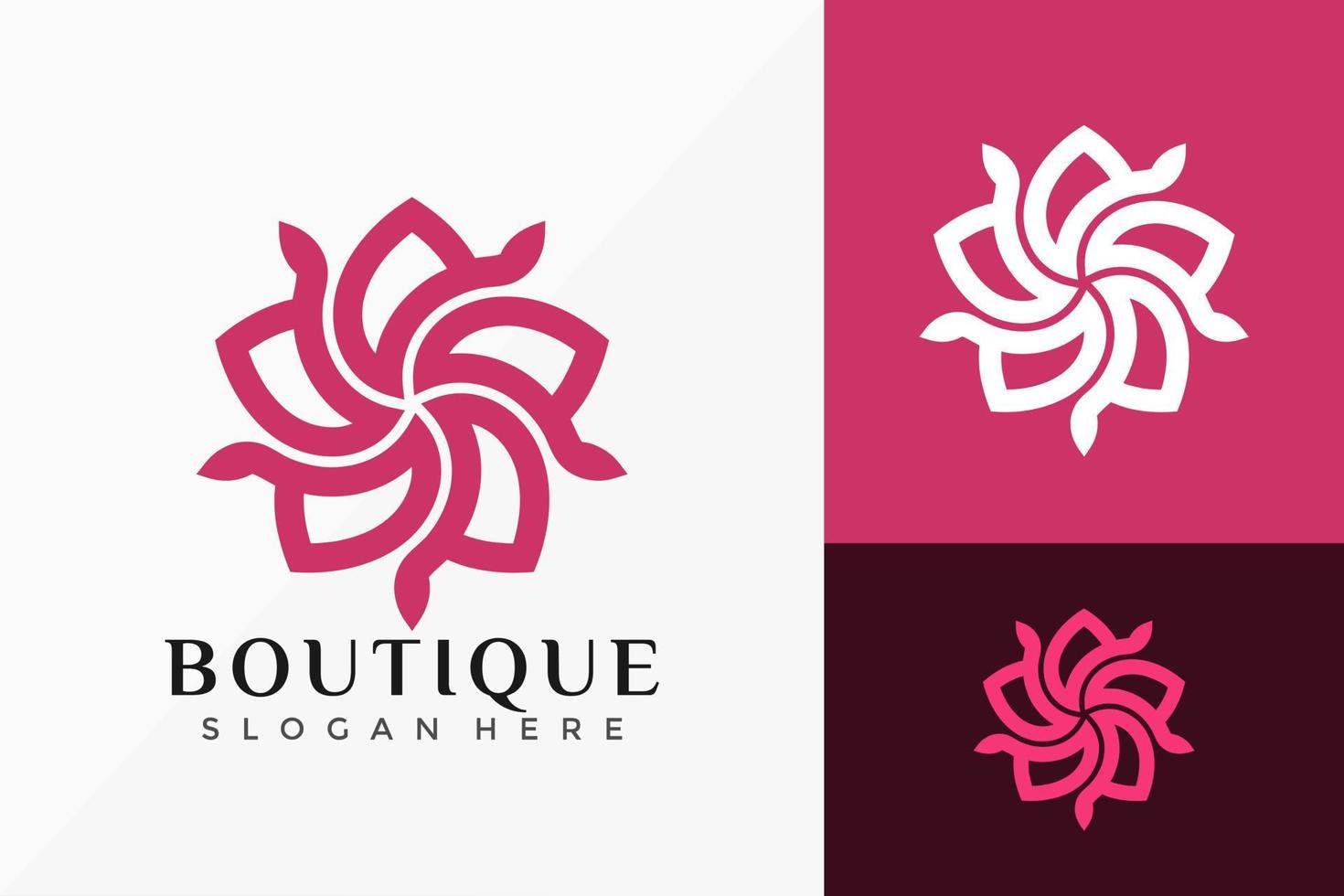 lotus ster boutique logo vector ontwerp. abstract embleem, ontwerpen concept, logo's, logo element voor sjabloon.