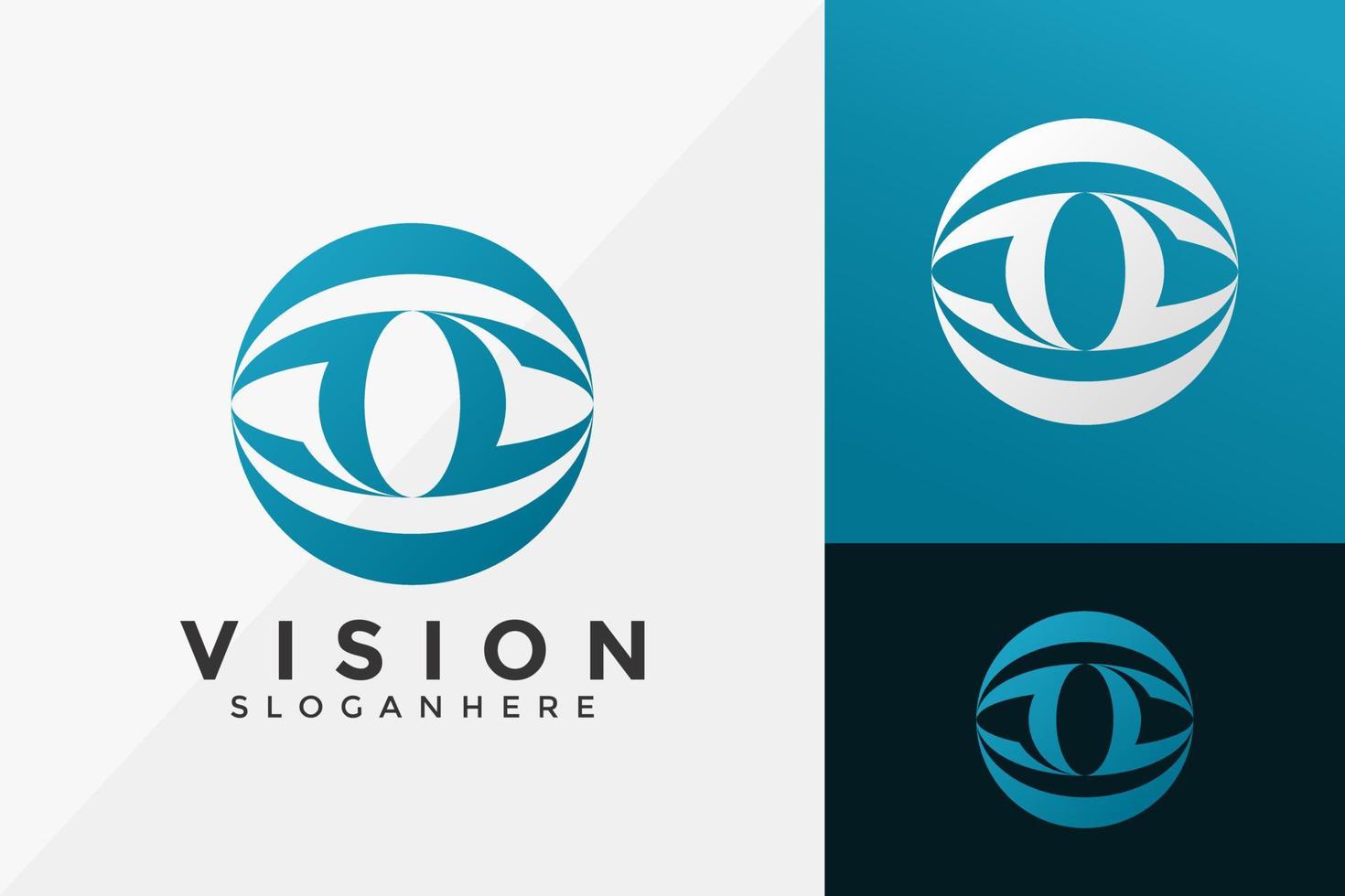 cirkel visie oog logo ontwerp, moderne logo's ontwerpen vector illustratie sjabloon