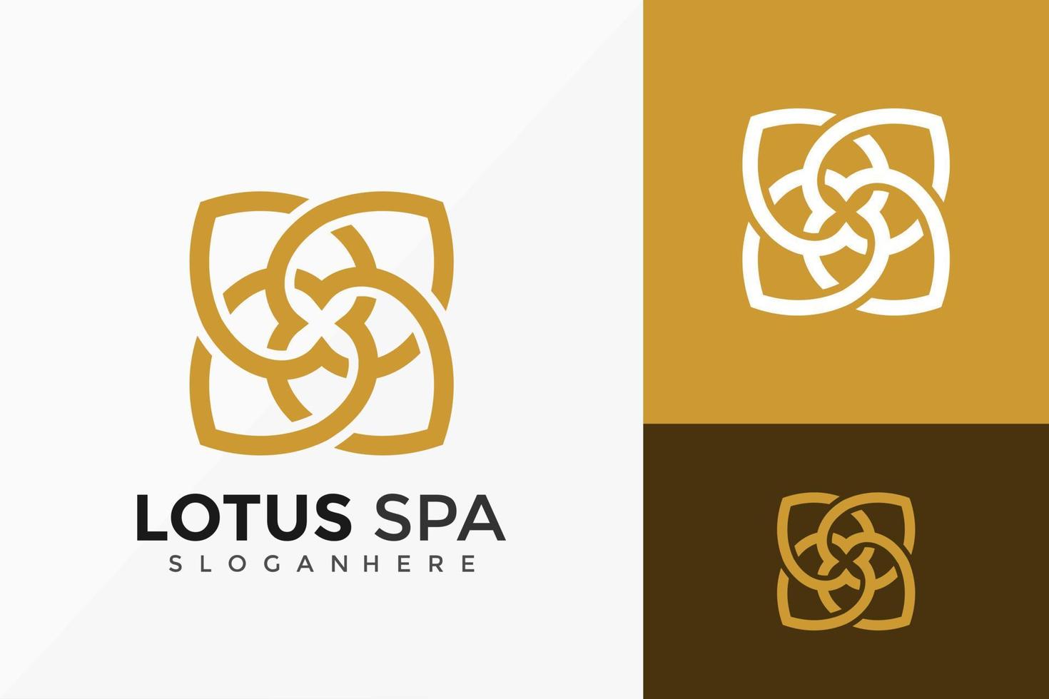 lotus spa modern logo vector ontwerp. abstract embleem, ontwerpen concept, logo's, logo element voor sjabloon.