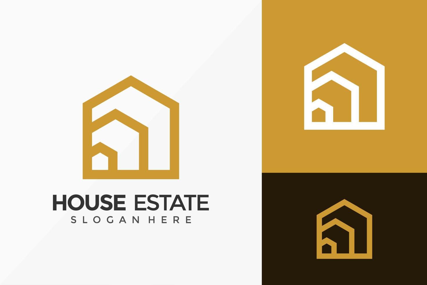 elegant huis landgoed logo ontwerp. creatief idee logo's ontwerpen vector illustratie sjabloon