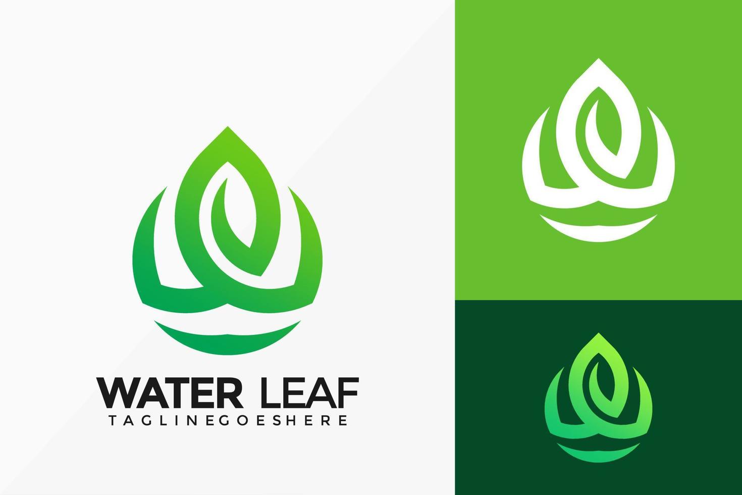 waterdruppel blad logo vector ontwerp. abstract embleem, ontwerpen concept, logo's, logo element voor sjabloon.