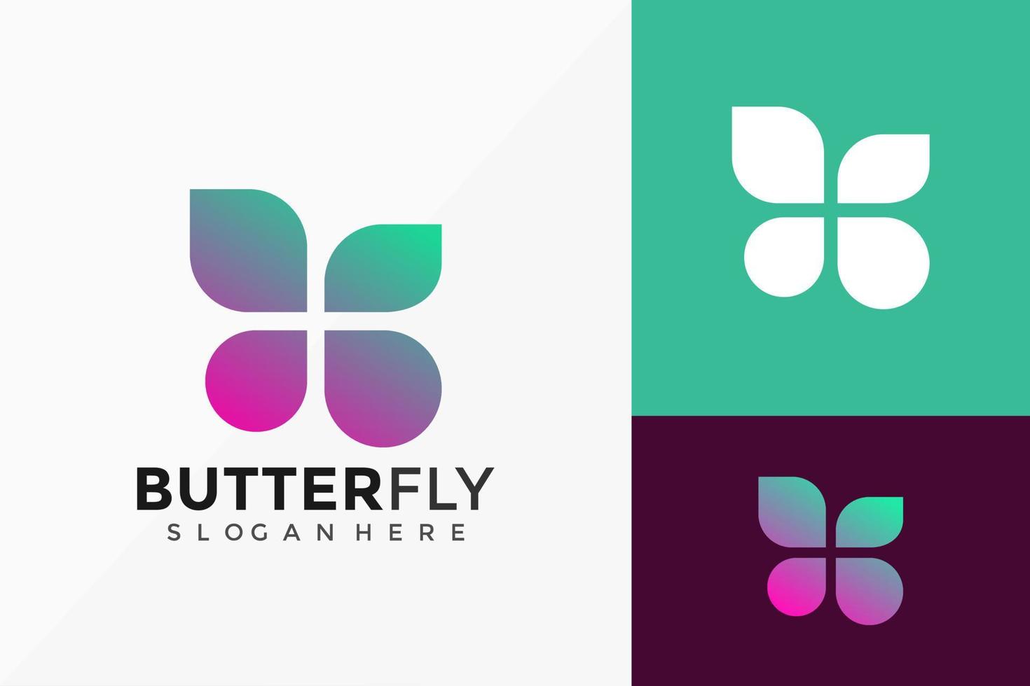 vector schoonheid vlinder logo ontwerp. abstract embleem, ontwerpen concept, logo's, logo element voor sjabloon.