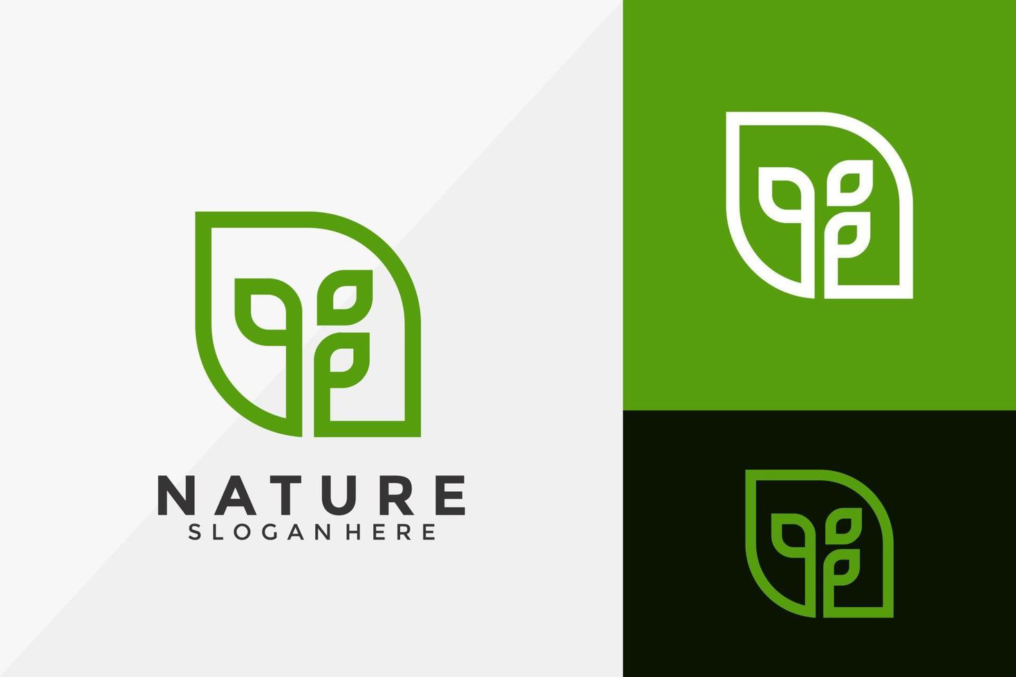 natuur plant logo ontwerp, moderne logo ontwerpen vector illustratie sjabloon