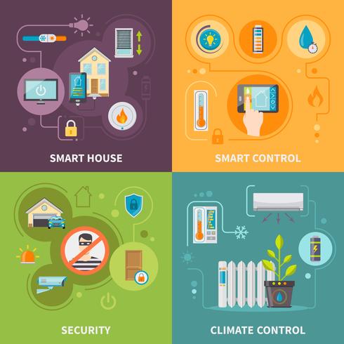 Systemen van controle in Smart House vector