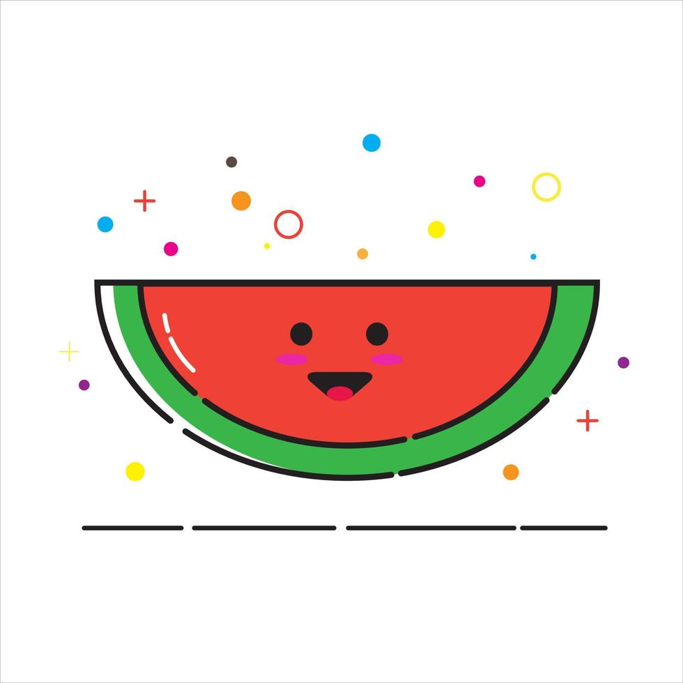 watermeloen met de mbe-stijl die voor zaken kan worden gebruikt vector