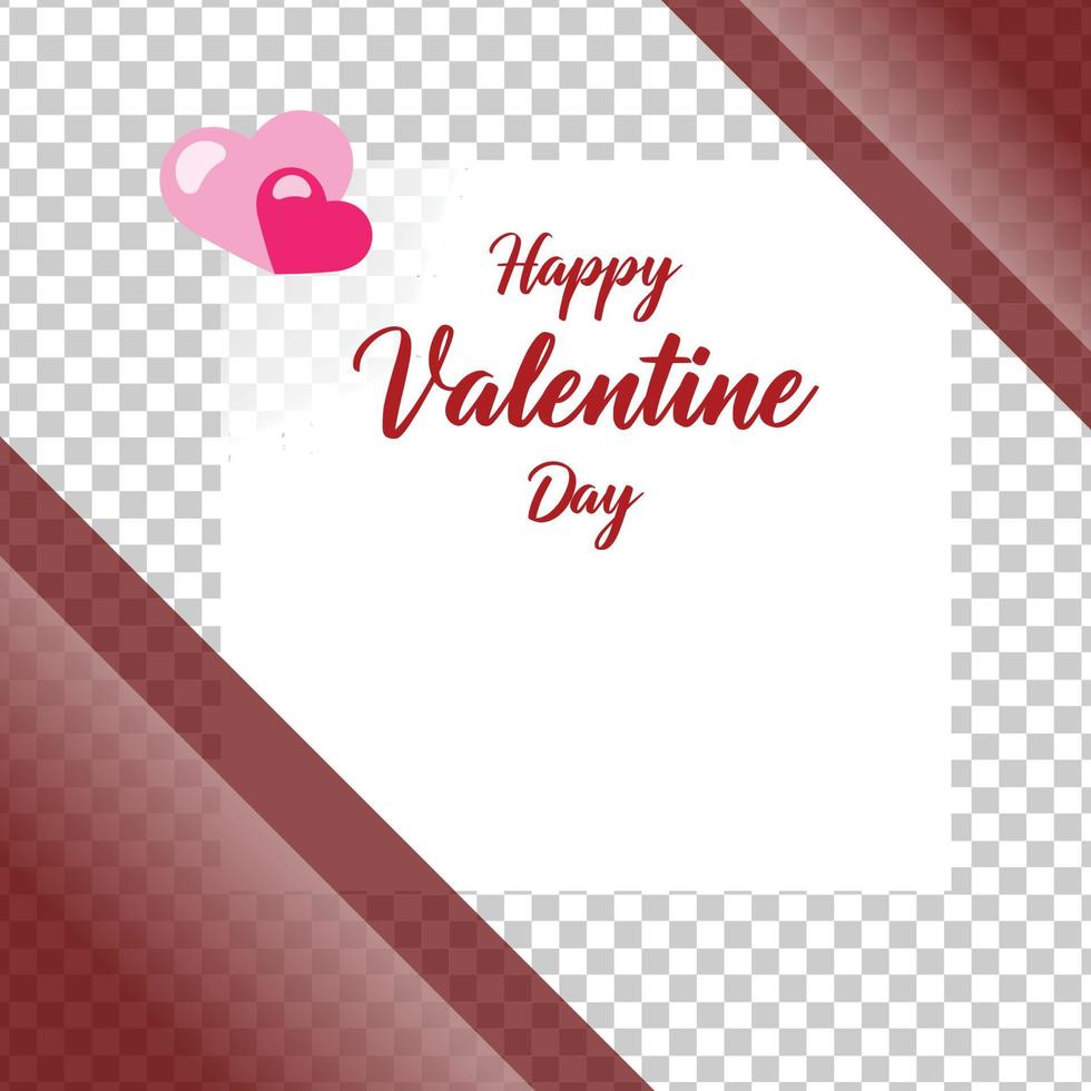 valentijnsdag rood en roze postontwerp deel veertig vector