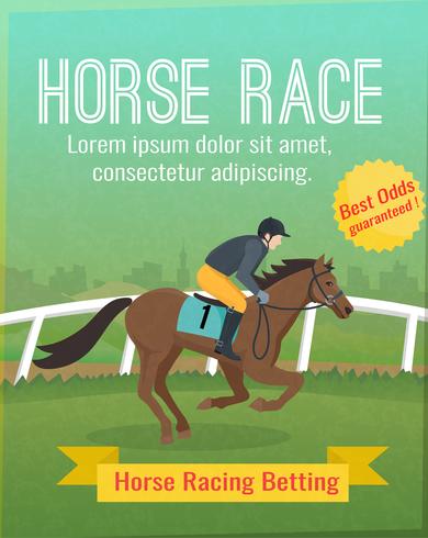 Paardenrennen Poster vector