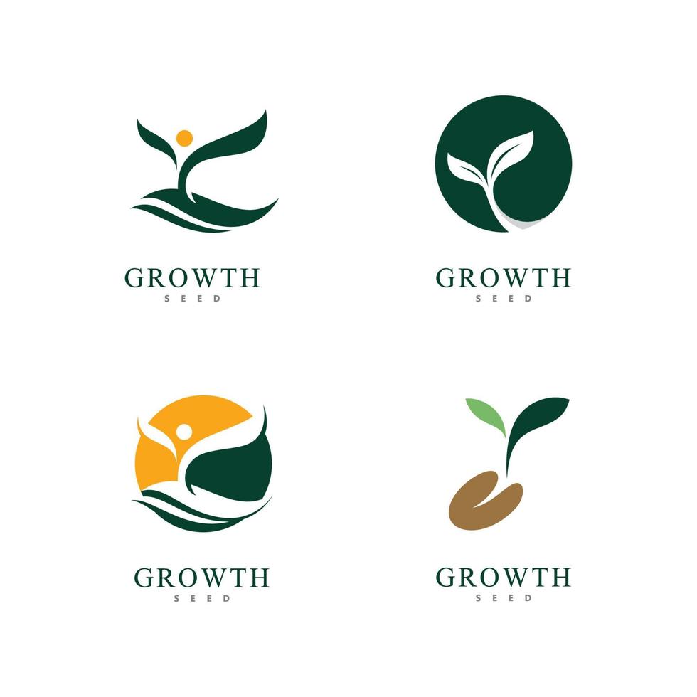 groen zaad logo pictogram vectorillustratie vector