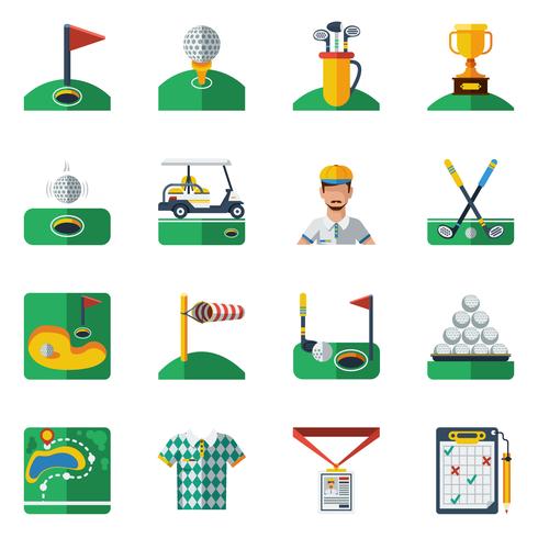 Golf Icons Set vector