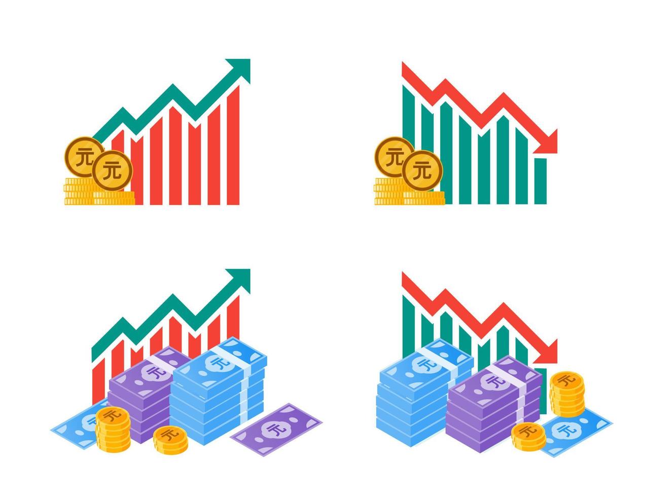 nieuwe Taiwanese dollar geld fluctuatie illustraties vector