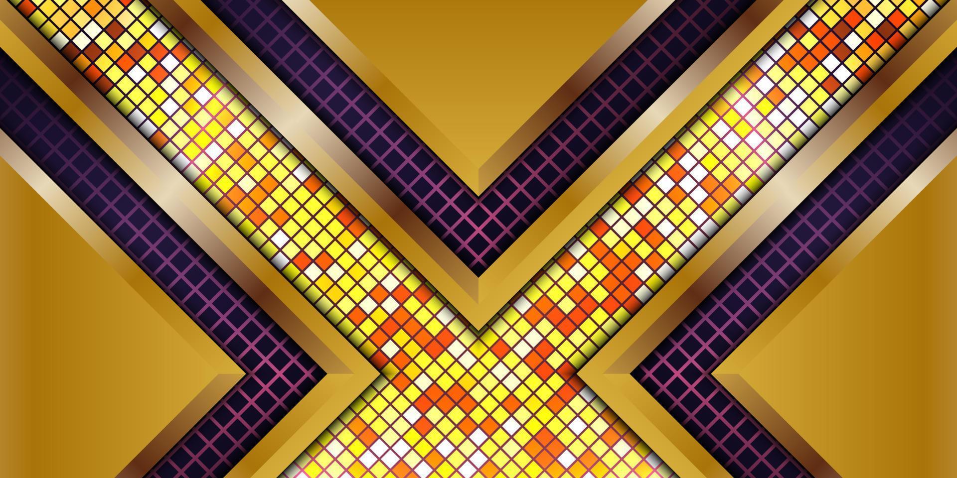 goud en paars geometrische luxe vector background