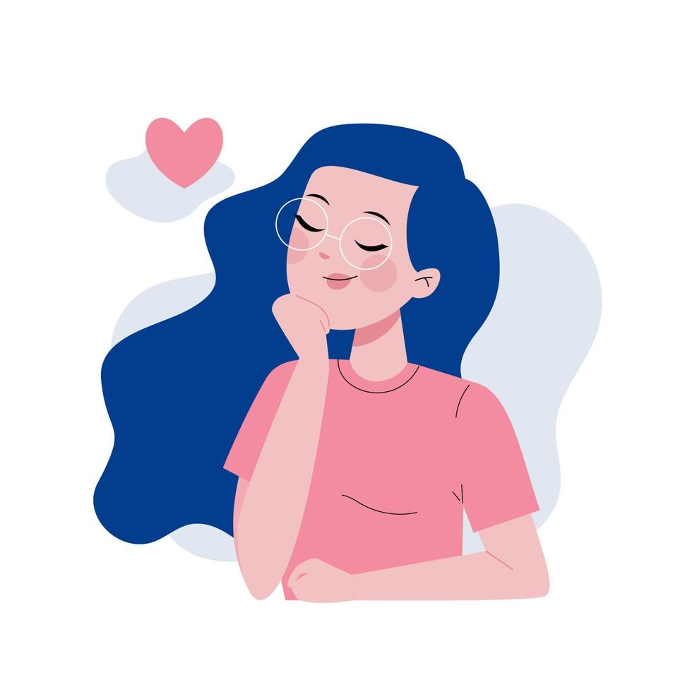 vrouw in liefde illustratie concept vector