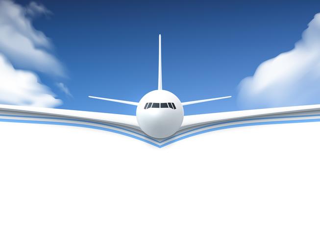 Vliegtuig realistische Poster vector