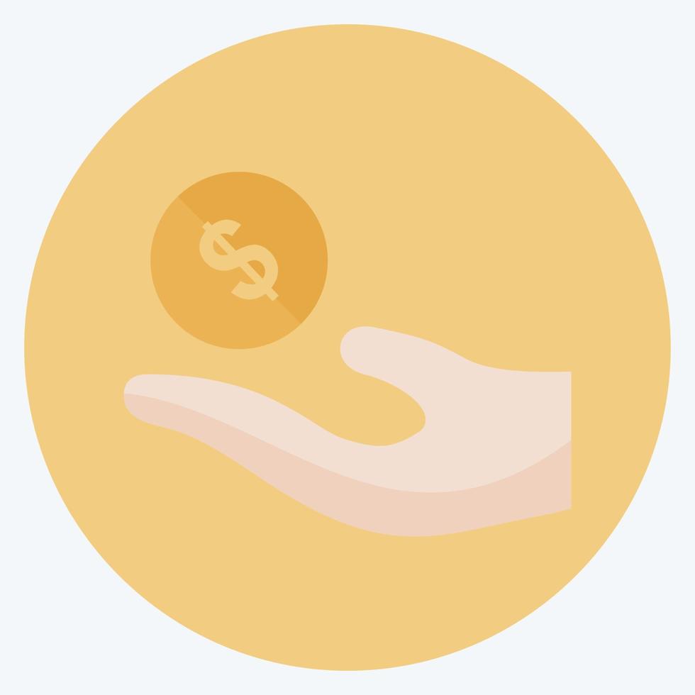 pictogram donaties - vlakke stijl - eenvoudige illustratie vector