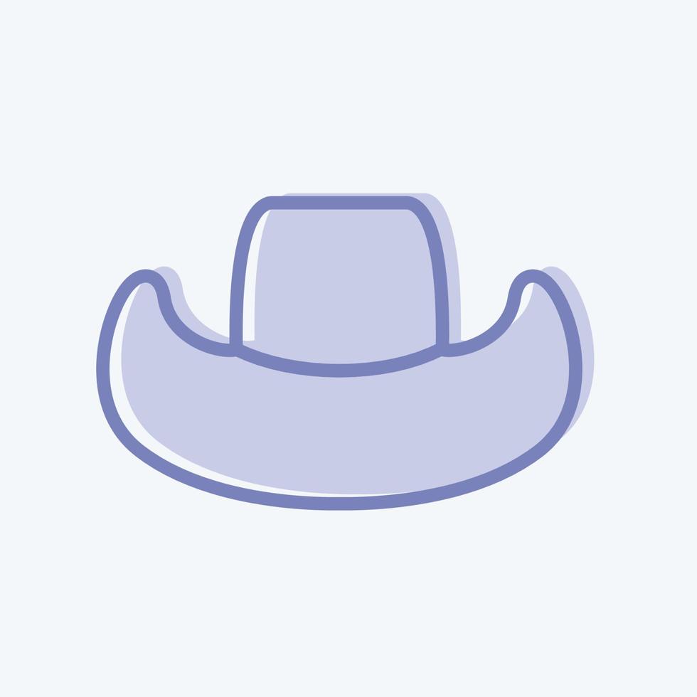 pictogram cowboyhoed - tweekleurige stijl - eenvoudige illustratie, goed voor afdrukken, aankondigingen, enz vector