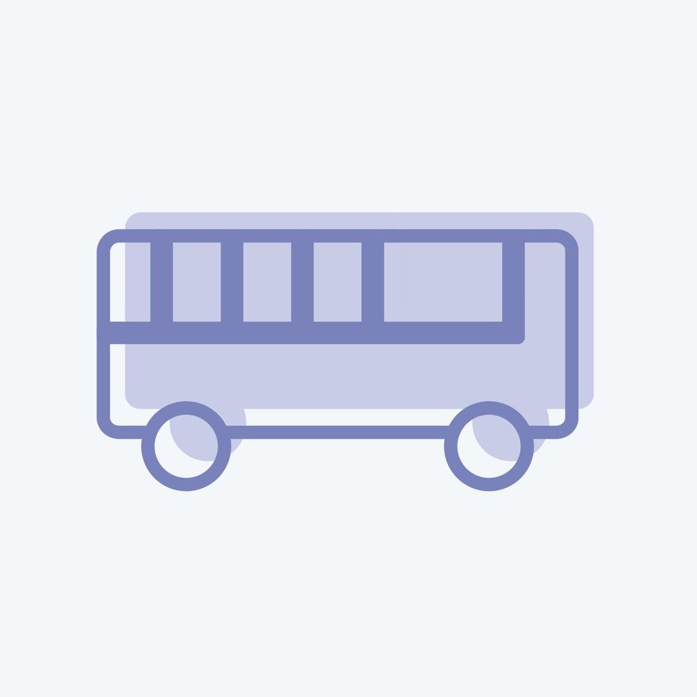 pictogram speelgoedbus - tweekleurige stijl - eenvoudige illustratie vector