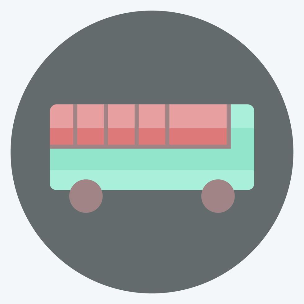 pictogram speelgoedbus - vlakke stijl - eenvoudige illustratie vector