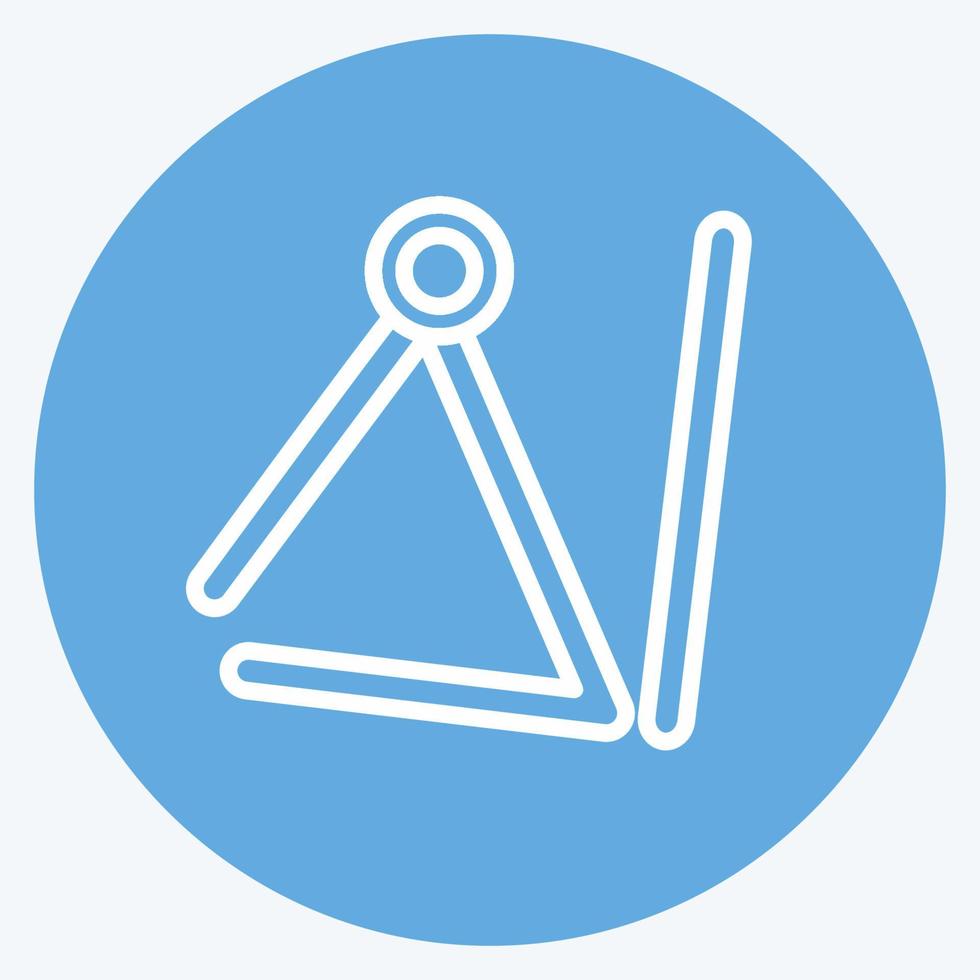 pictogram driehoek - blauwe ogen stijl - eenvoudige illustratie, goed voor afdrukken, aankondigingen, enz vector