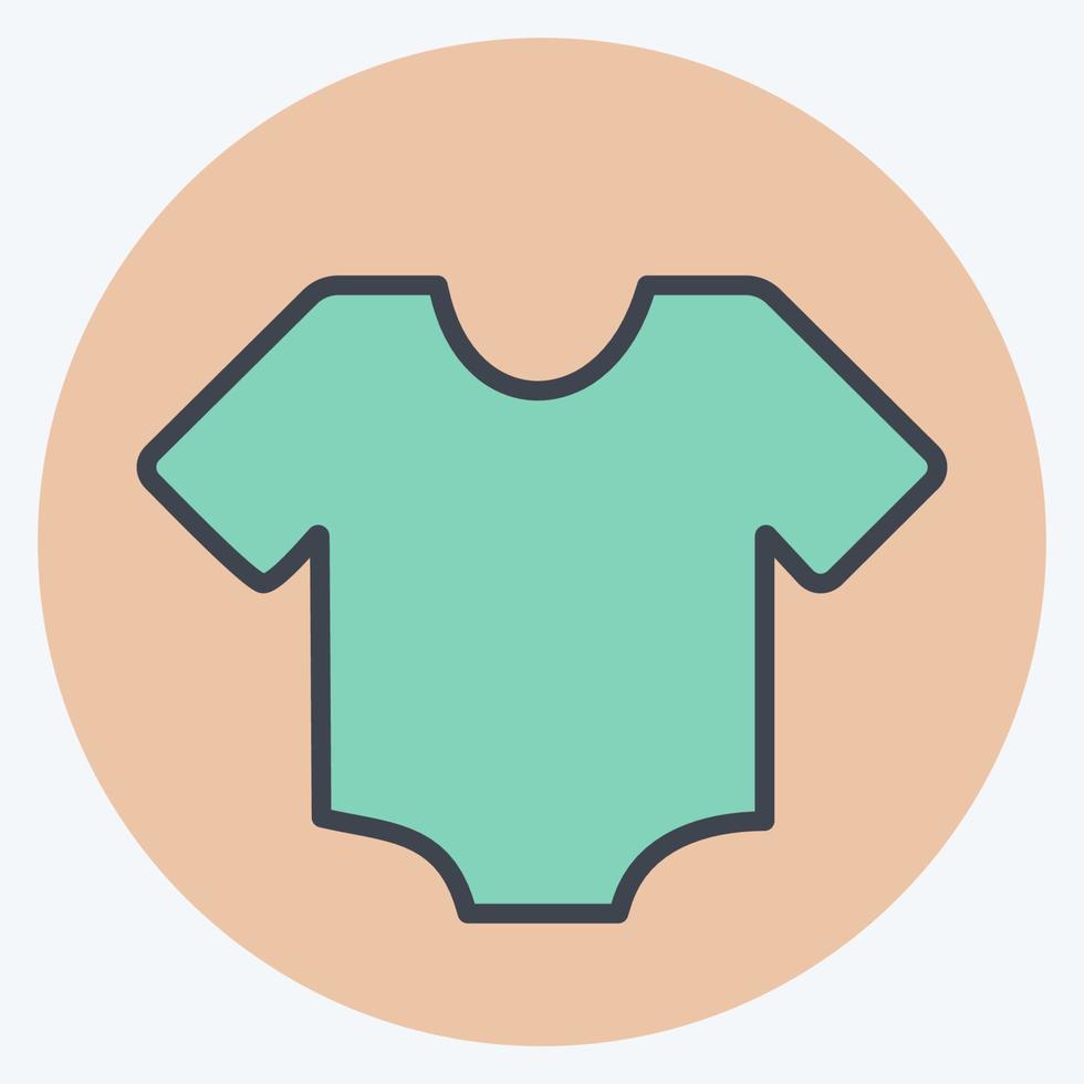 pictogram shirt - kleur partner stijl - eenvoudige illustratie vector
