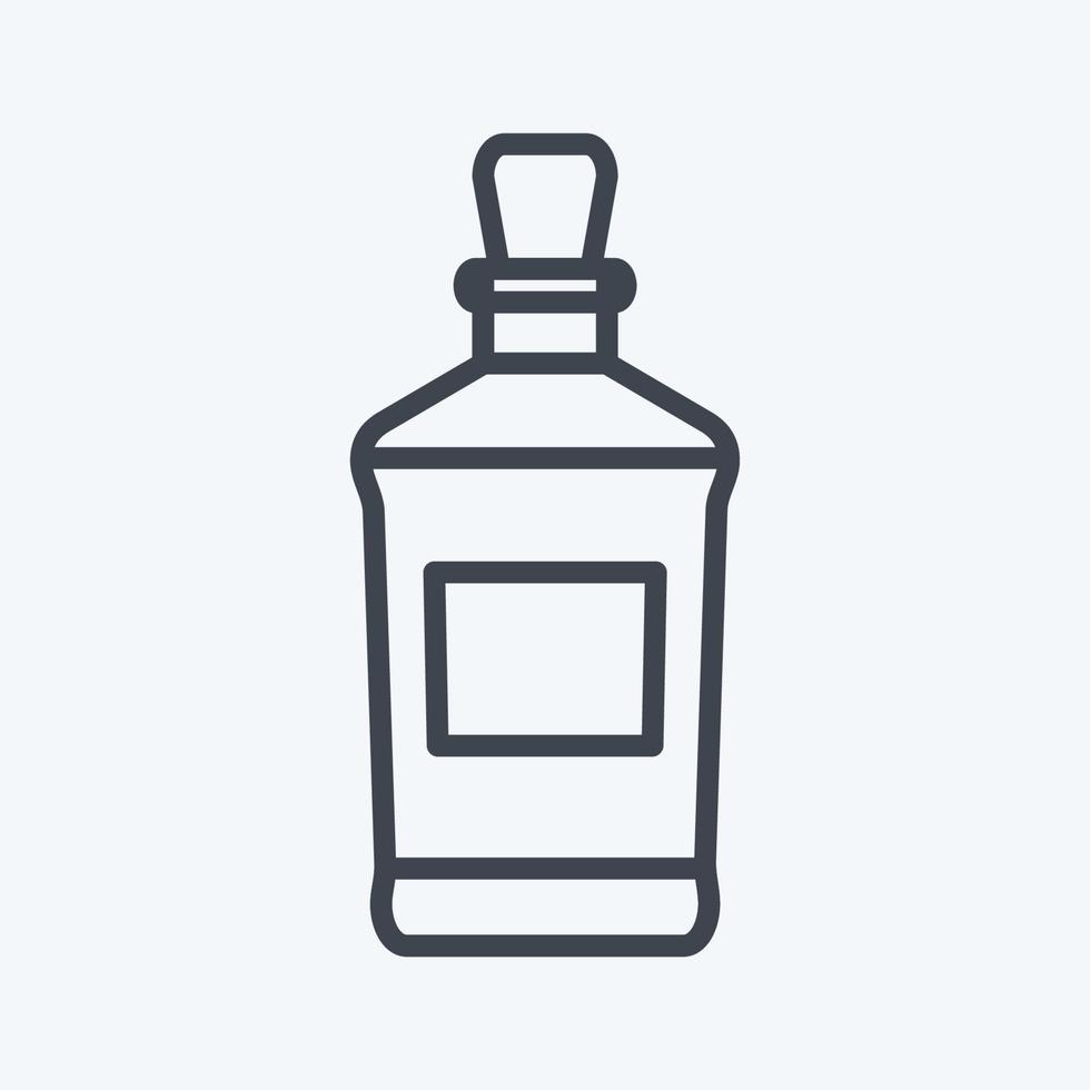 pictogram whisky - lijnstijl - eenvoudige illustratie, goed voor afdrukken, aankondigingen, enz vector