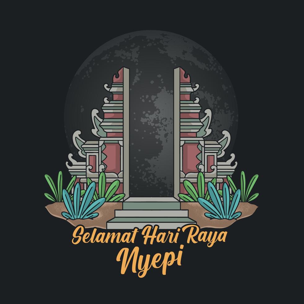 Balinese dag van stilte vector