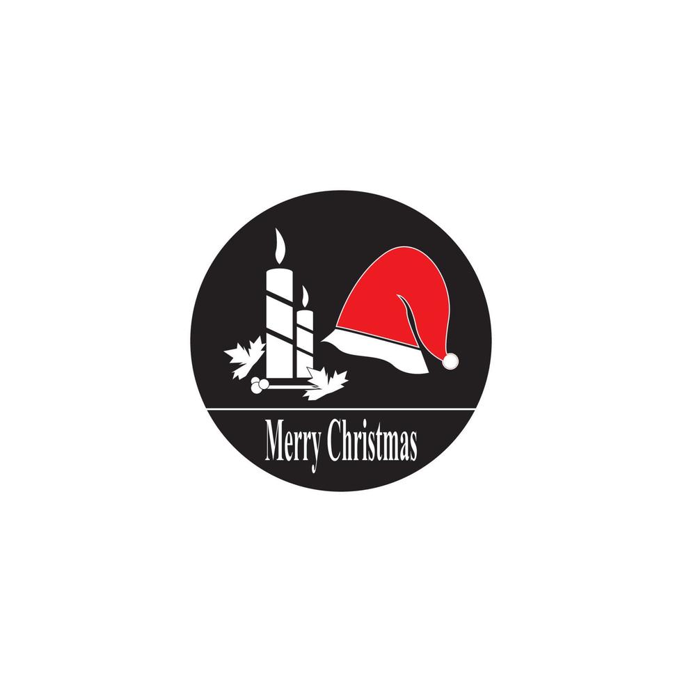 merry christmas logo vector sjabloon