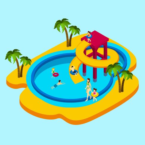 Waterpark Illustratie vector