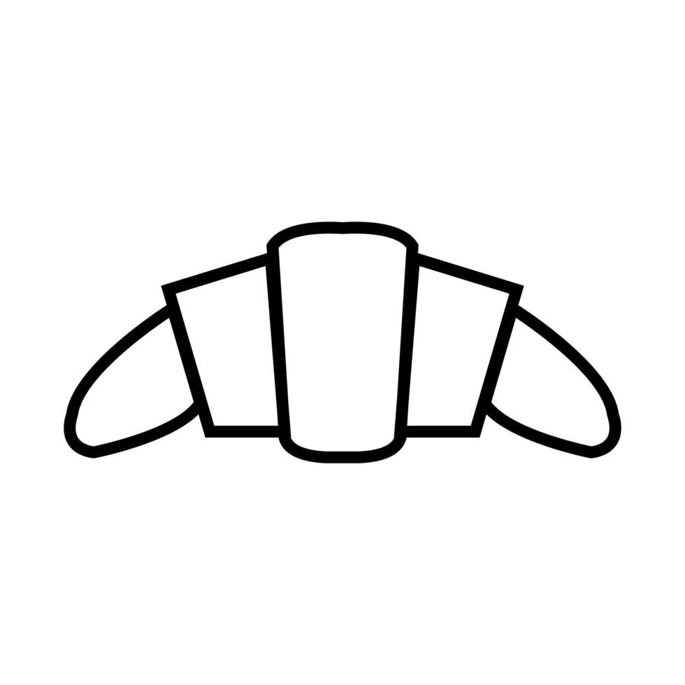 croissant geïllustreerd op een witte achtergrond vector