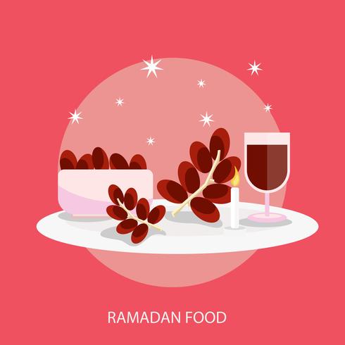 ramadhan conceptuele afbeelding ontwerp van voedsel vector