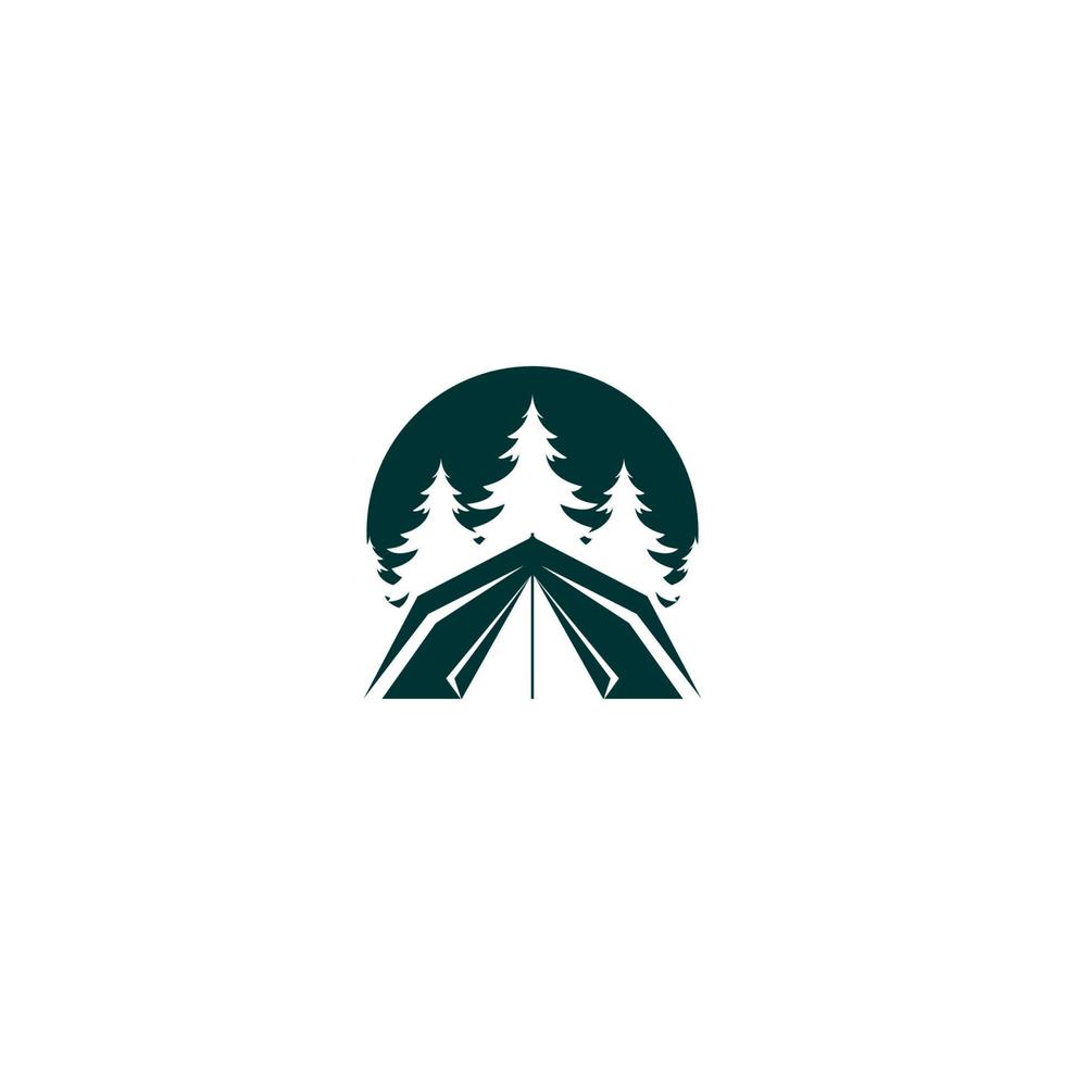 illustratie vectorafbeelding van kamp logo. perfect te gebruiken voor recreatie of outdoor camping bedrijf vector