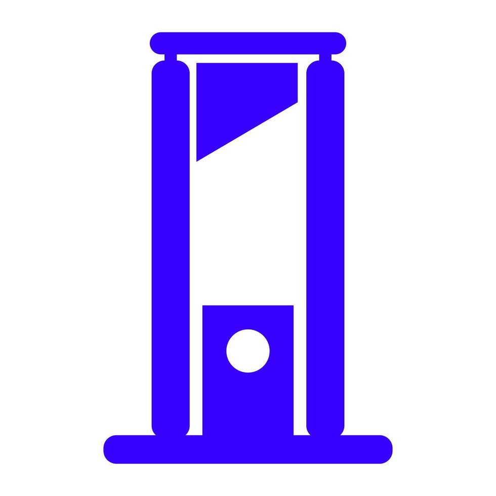 guillotine op een witte achtergrond vector