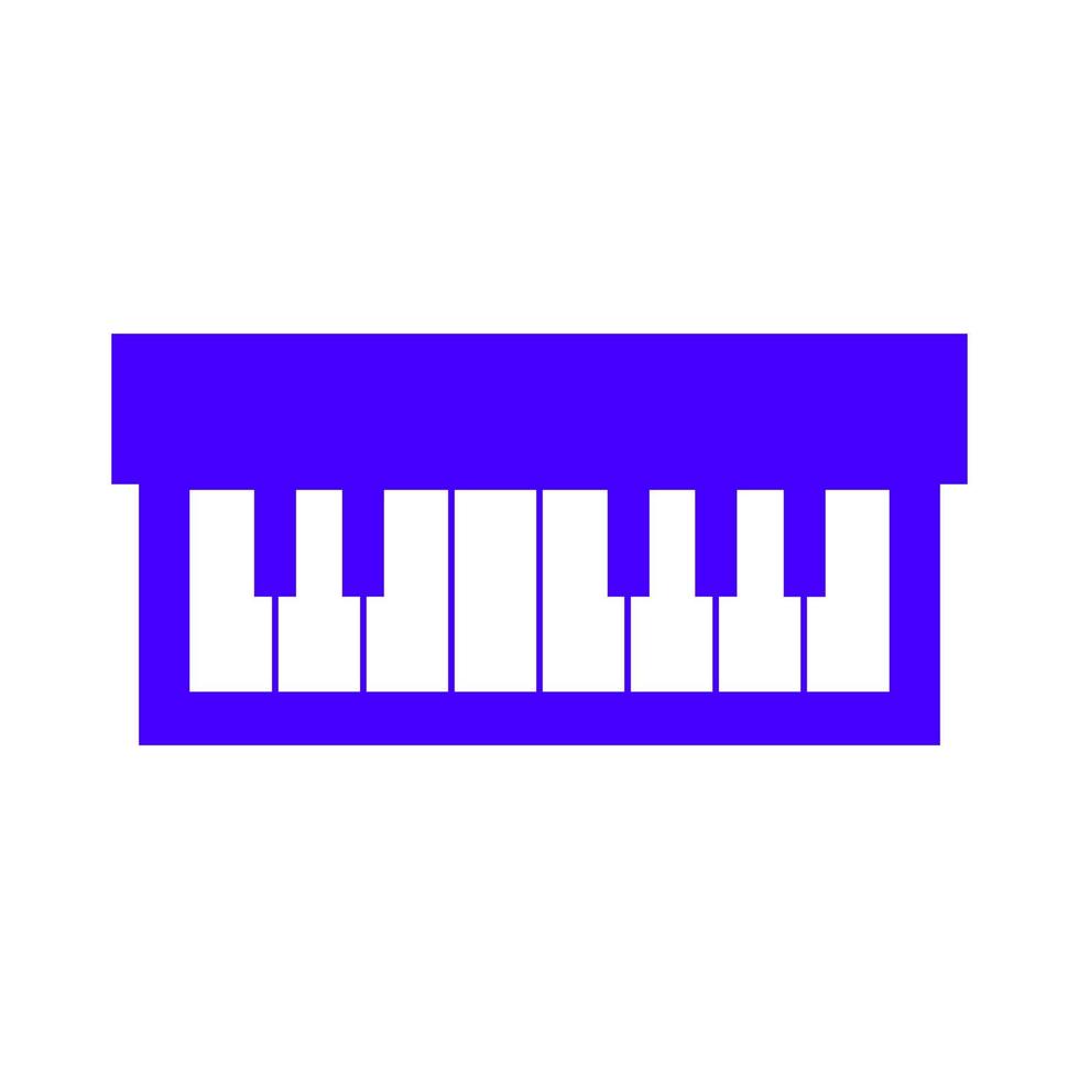 piano op witte achtergrond vector