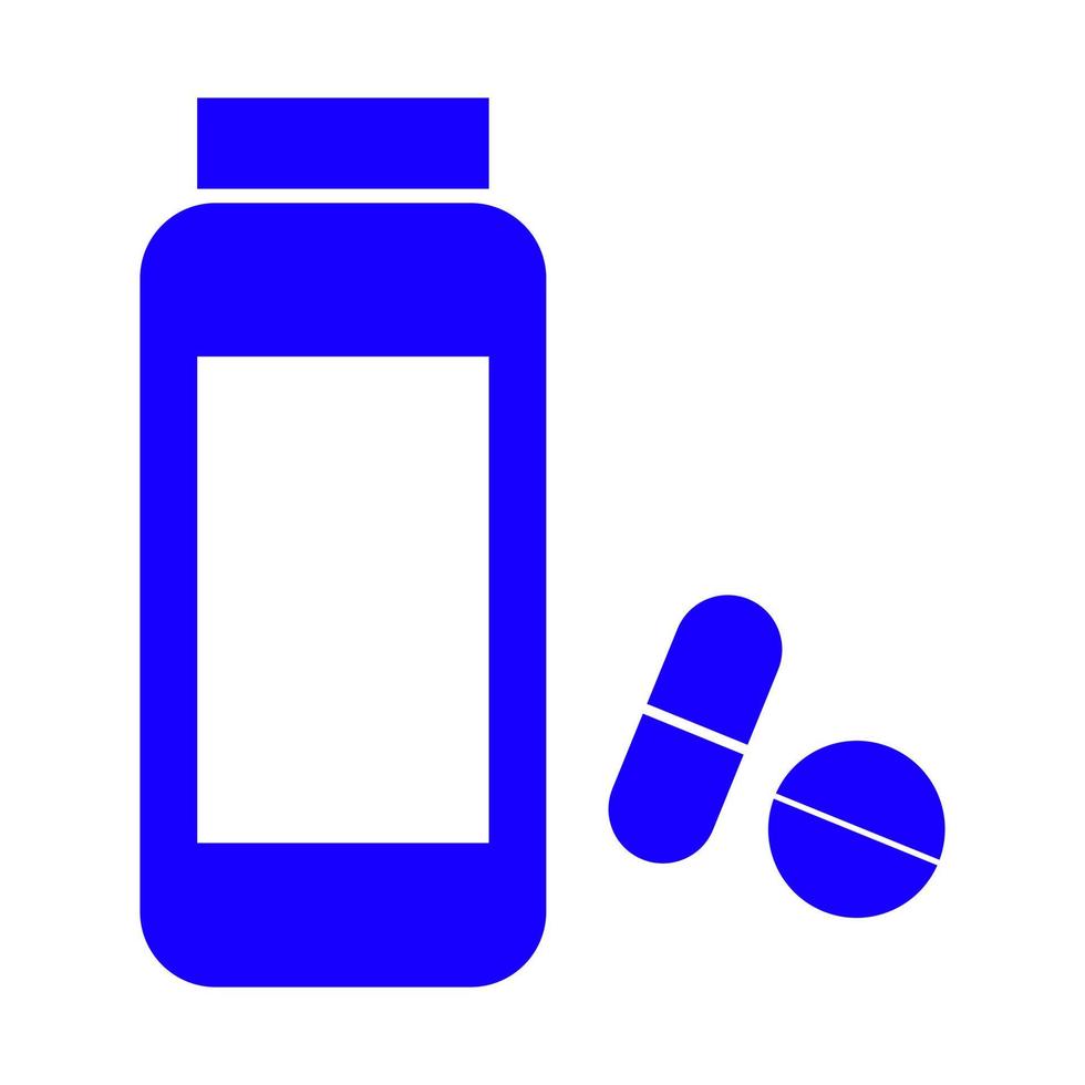 pillen fles op witte achtergrond vector