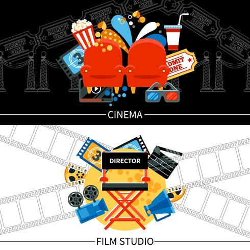 Cinema Banners Set vector