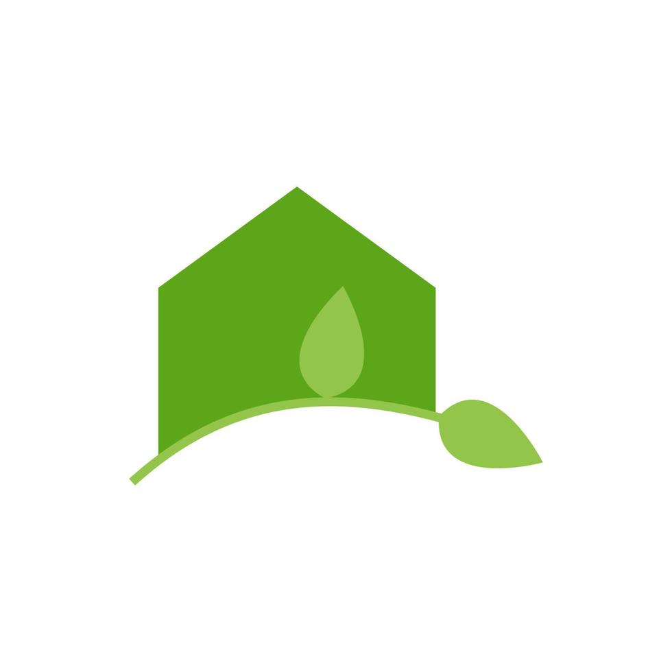 illustratie vectorafbeelding van eco gebouw logo vector