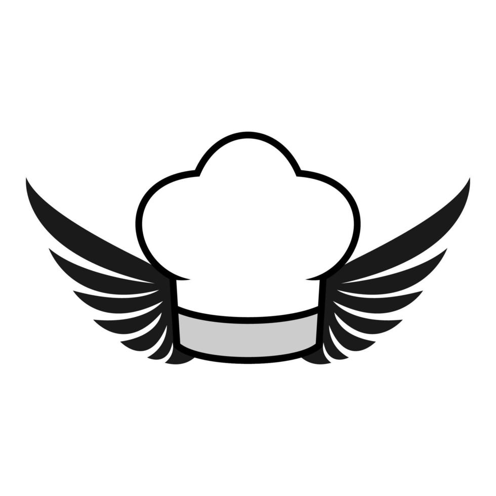 illustratie vectorafbeelding van chef-kok vleugel logo. perfect te gebruiken voor voedingsbedrijf vector